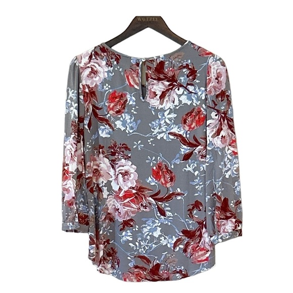 Daniel Rainn Stitch Fix Branwen Floral Pintuck Jersey Top Size Small NWOT - Picture 2 of 7